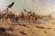 Robert Talbot Kelly Flight of the Khalifa after his defeat at the battle of Omdurman oil painting